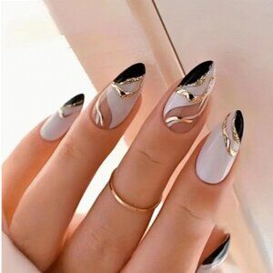 Beautiful press-on or glue-on nails.